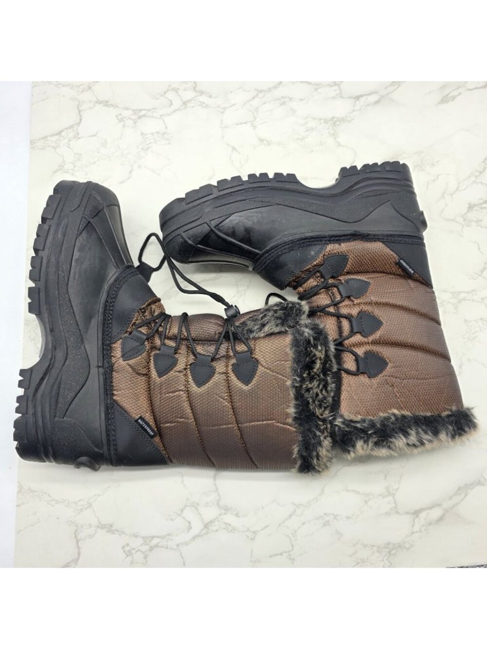Arctix Below Zero Winter Boots Womens 9 Brown Waterproof Faux Fur Snow Outdoor